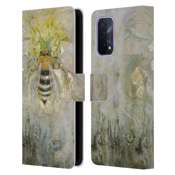 Stephanie Law Immortal Ephemera Bee Leather Book Wallet Case Cover For OPPO A54 5G