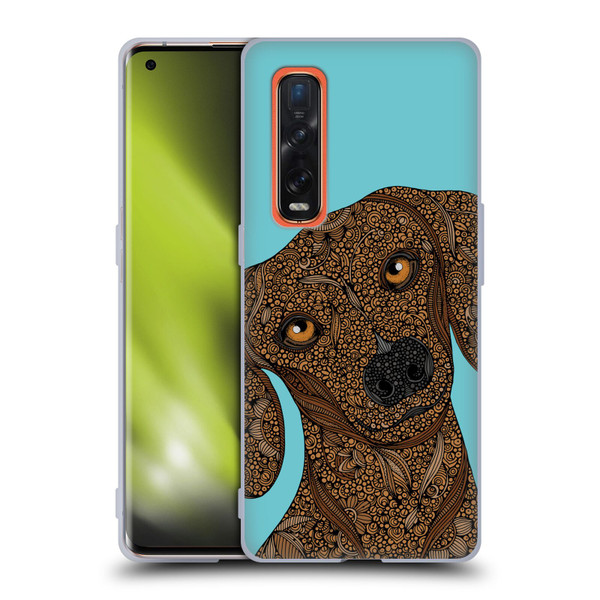 Valentina Dogs Dachshund Soft Gel Case for OPPO Find X2 Pro 5G
