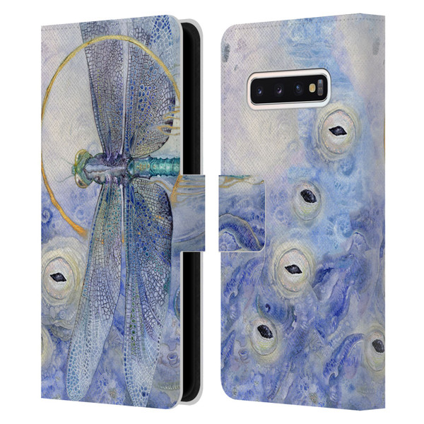 Stephanie Law Immortal Ephemera Dragonfly Leather Book Wallet Case Cover For Samsung Galaxy S10