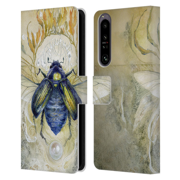 Stephanie Law Immortal Ephemera Scarab Leather Book Wallet Case Cover For Sony Xperia 1 IV