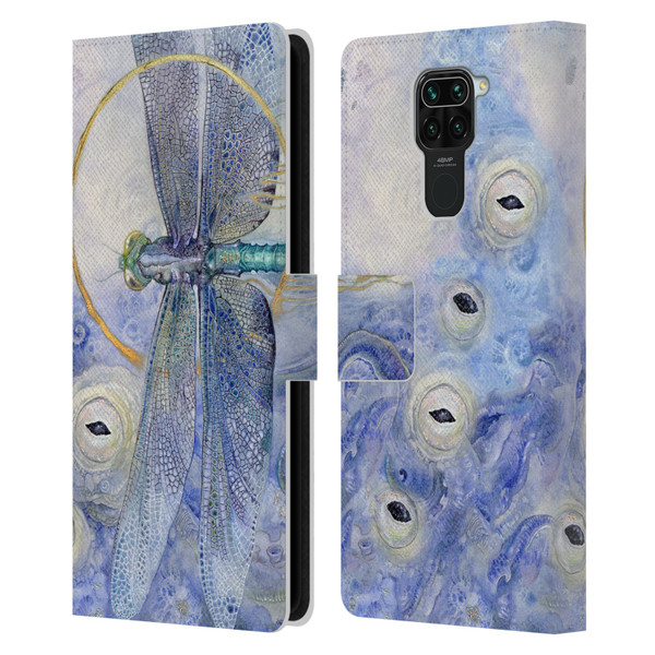 Stephanie Law Immortal Ephemera Dragonfly Leather Book Wallet Case Cover For Xiaomi Redmi Note 9 / Redmi 10X 4G