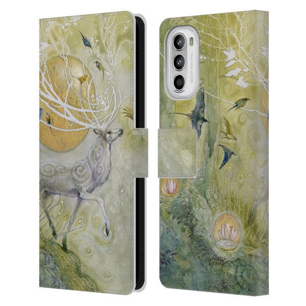 Stephanie Law Stag Sonata Cycle Allegro 2 Leather Book Wallet Case Cover For Motorola Moto G52