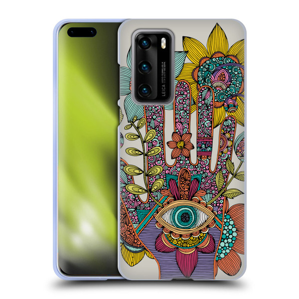 Valentina Symbols Illustration Hamsa Soft Gel Case for Huawei P40 5G