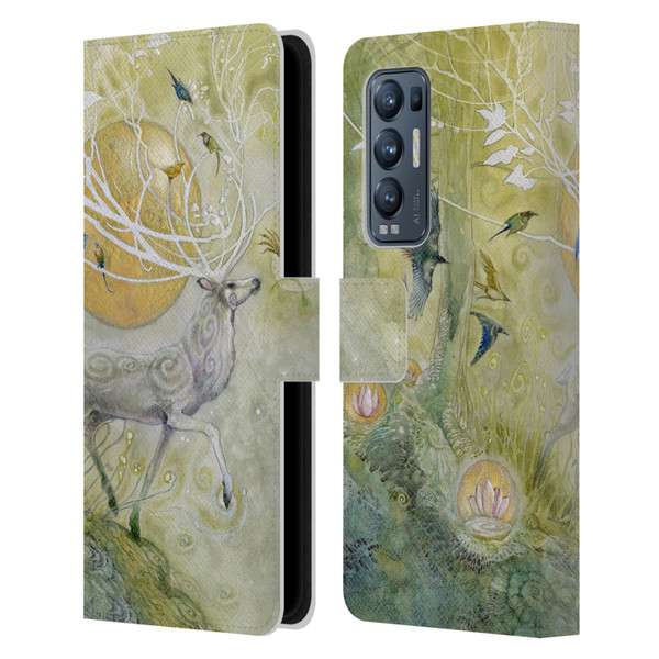 Stephanie Law Stag Sonata Cycle Allegro 2 Leather Book Wallet Case Cover For OPPO Find X3 Neo / Reno5 Pro+ 5G