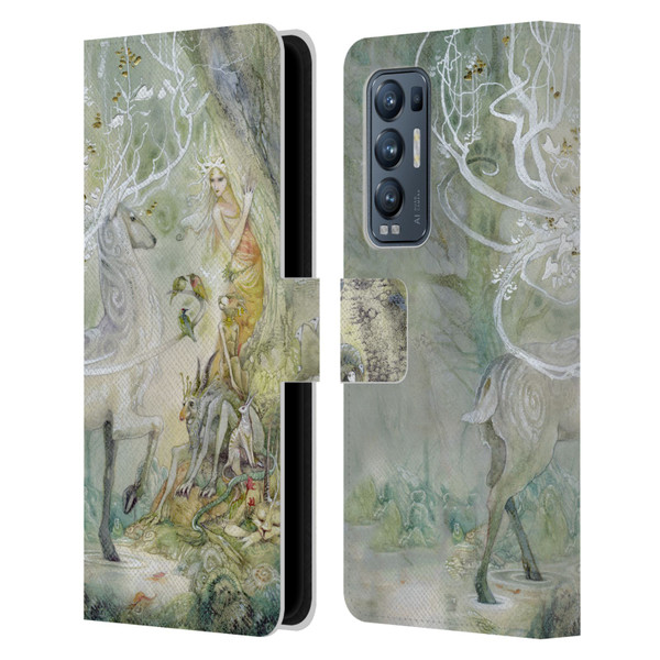 Stephanie Law Stag Sonata Cycle Scherzando Leather Book Wallet Case Cover For OPPO Find X3 Neo / Reno5 Pro+ 5G