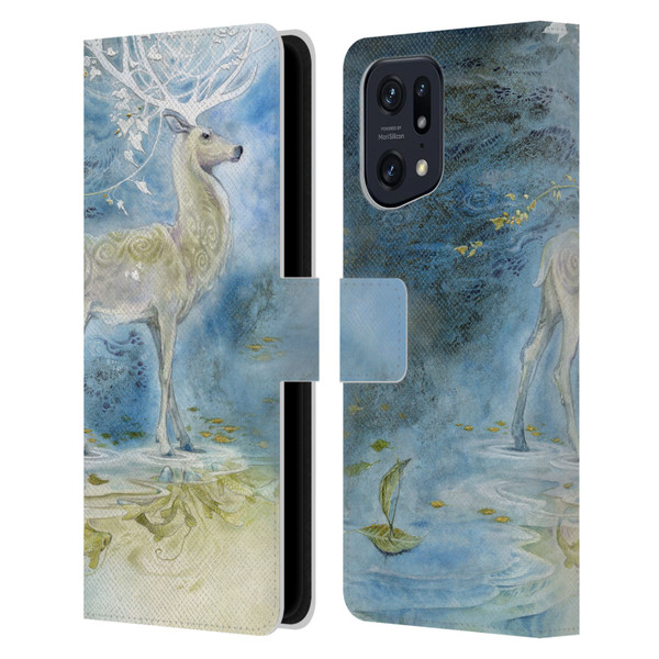 Stephanie Law Stag Sonata Cycle Deer Leather Book Wallet Case Cover For OPPO Find X5