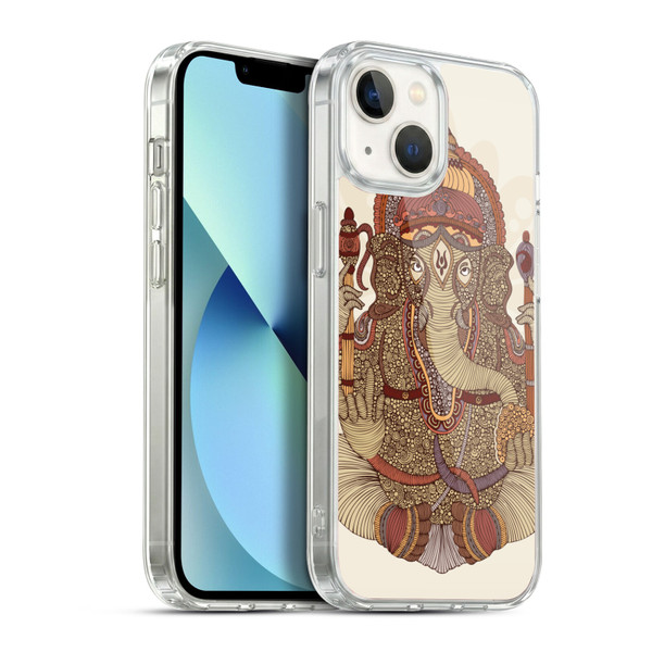 Valentina Symbols Illustration Ganesha Soft Gel Case for Apple iPhone 13