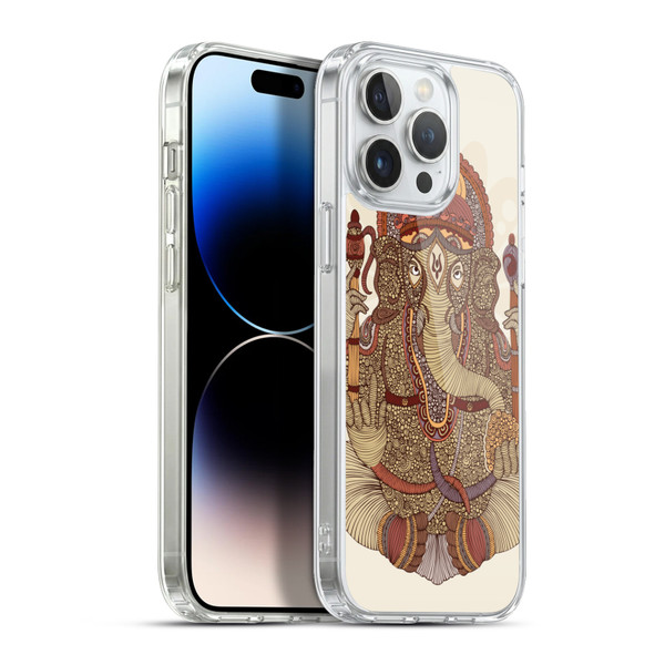 Valentina Symbols Illustration Ganesha Soft Gel Case for Apple iPhone 13 Pro Max & MagSafe
