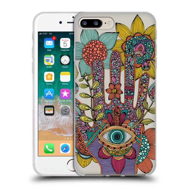 Valentina Symbols Illustration Hamsa Soft Gel Case for Apple iPhone 7 Plus / iPhone 8 Plus