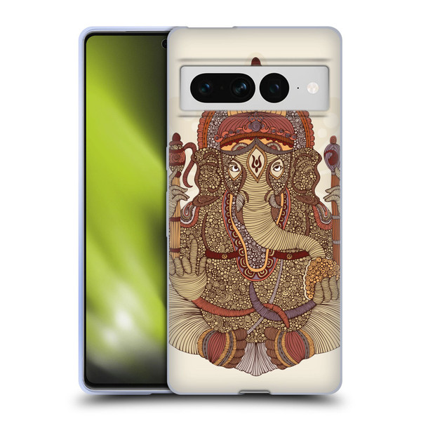 Valentina Symbols Illustration Ganesha Soft Gel Case for Google Pixel 7 Pro