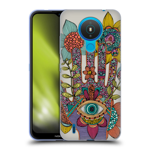 Valentina Symbols Illustration Hamsa Soft Gel Case for Nokia 1.4