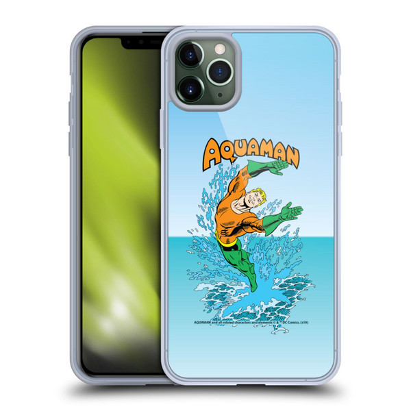 Aquaman DC Comics Fast Fashion Splash Soft Gel Case for Apple iPhone 11 Pro Max