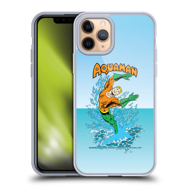 Aquaman DC Comics Fast Fashion Splash Soft Gel Case for Apple iPhone 11 Pro