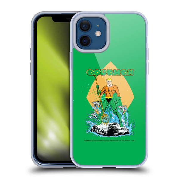 Aquaman DC Comics Fast Fashion Trident Soft Gel Case for Apple iPhone 12 / iPhone 12 Pro
