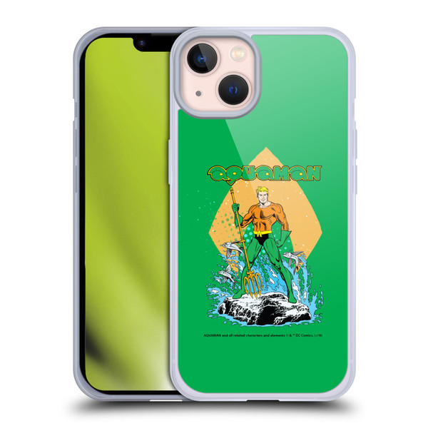 Aquaman DC Comics Fast Fashion Trident Soft Gel Case for Apple iPhone 13