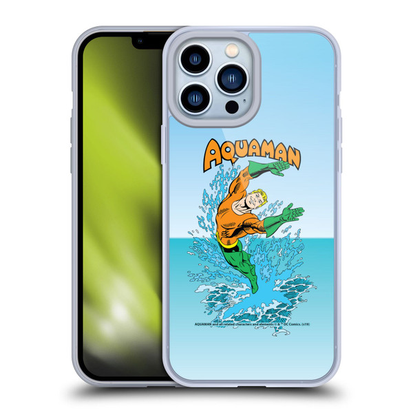 Aquaman DC Comics Fast Fashion Splash Soft Gel Case for Apple iPhone 13 Pro Max