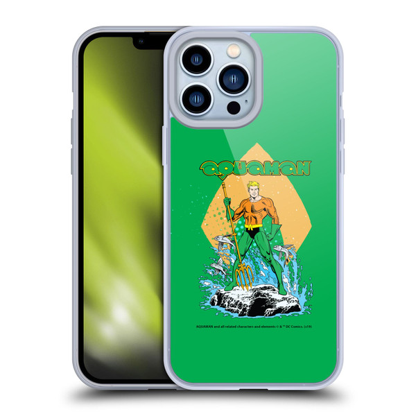 Aquaman DC Comics Fast Fashion Trident Soft Gel Case for Apple iPhone 13 Pro Max