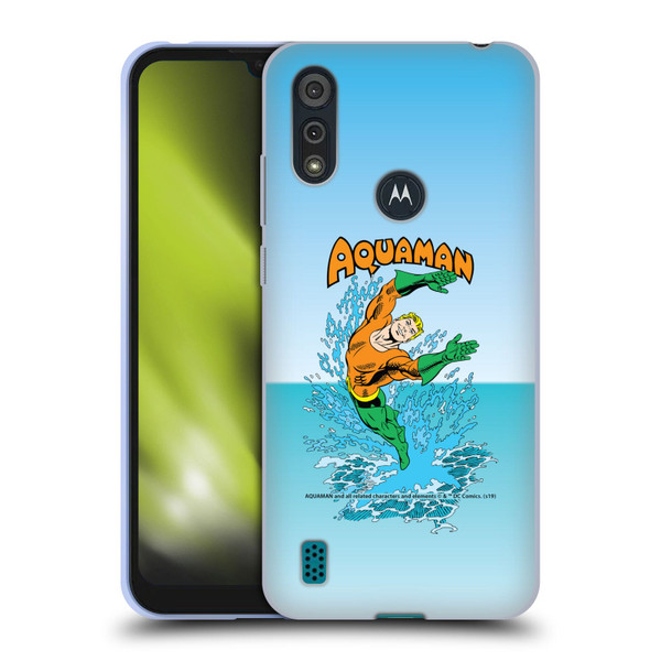 Aquaman DC Comics Fast Fashion Splash Soft Gel Case for Motorola Moto E6s (2020)