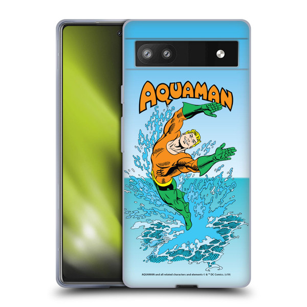 Aquaman DC Comics Fast Fashion Splash Soft Gel Case for Google Pixel 6a