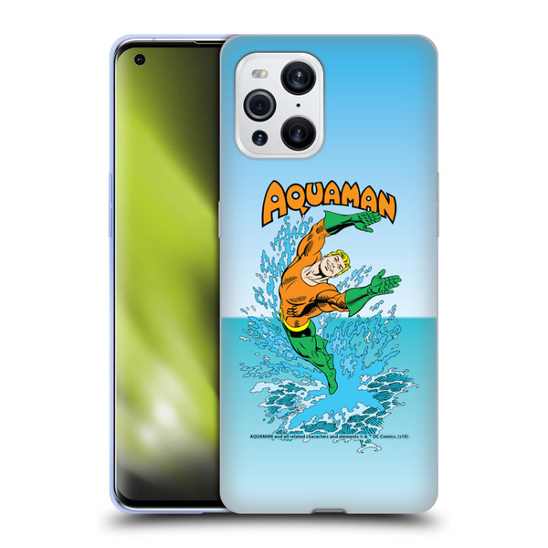 Aquaman DC Comics Fast Fashion Splash Soft Gel Case for OPPO Find X3 / Pro