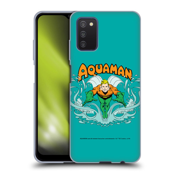 Aquaman DC Comics Fast Fashion Swim Soft Gel Case for Samsung Galaxy A03s (2021)