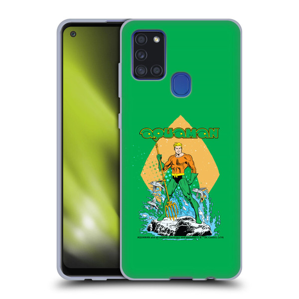 Aquaman DC Comics Fast Fashion Trident Soft Gel Case for Samsung Galaxy A21s (2020)