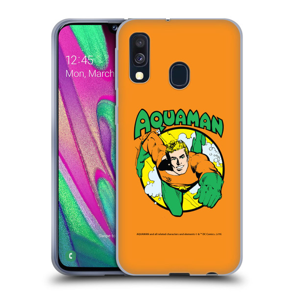 Aquaman DC Comics Fast Fashion Swim 2 Soft Gel Case for Samsung Galaxy A40 (2019)