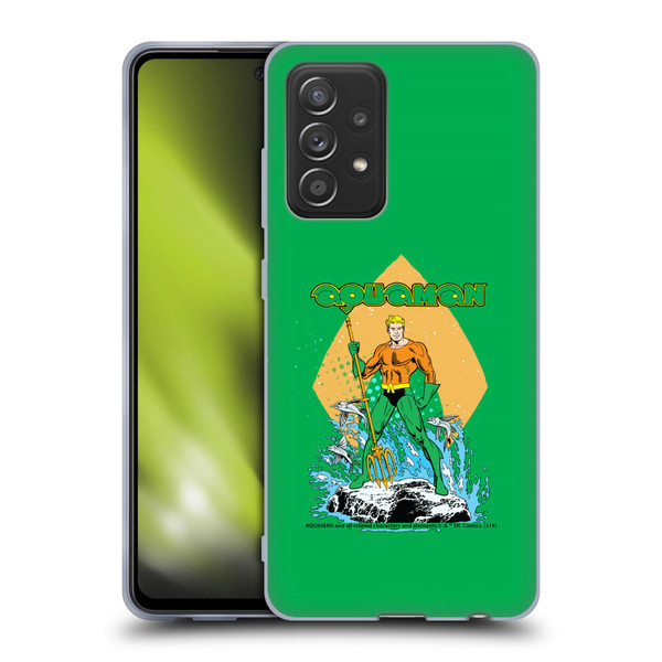 Aquaman DC Comics Fast Fashion Trident Soft Gel Case for Samsung Galaxy A52 / A52s / 5G (2021)