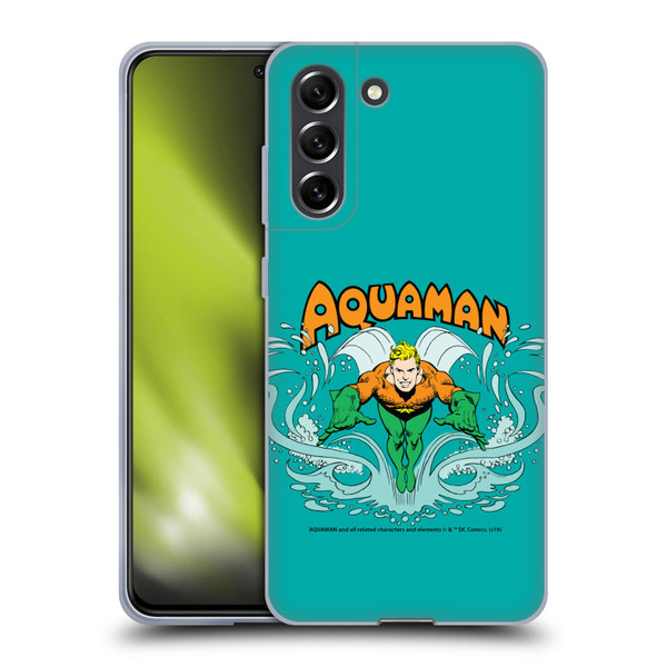 Aquaman DC Comics Fast Fashion Swim Soft Gel Case for Samsung Galaxy S21 FE 5G