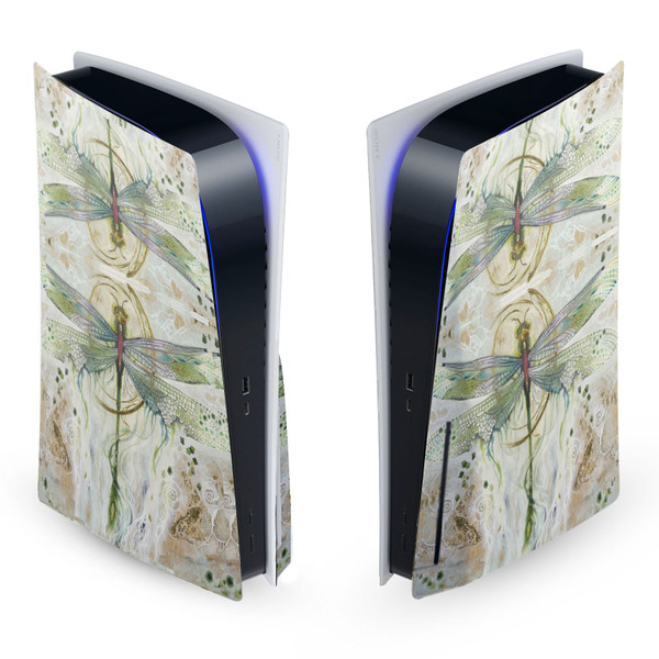 Stephanie Law Art Mix Damselfly 2 Vinyl Sticker Skin Decal Cover for Sony PS5 Disc Edition Console