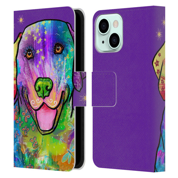 Duirwaigh Animals Golden Retriever Dog Leather Book Wallet Case Cover For Apple iPhone 13 Mini