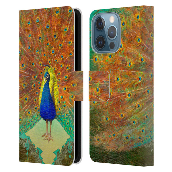 Duirwaigh Animals Peacock Leather Book Wallet Case Cover For Apple iPhone 13 Pro