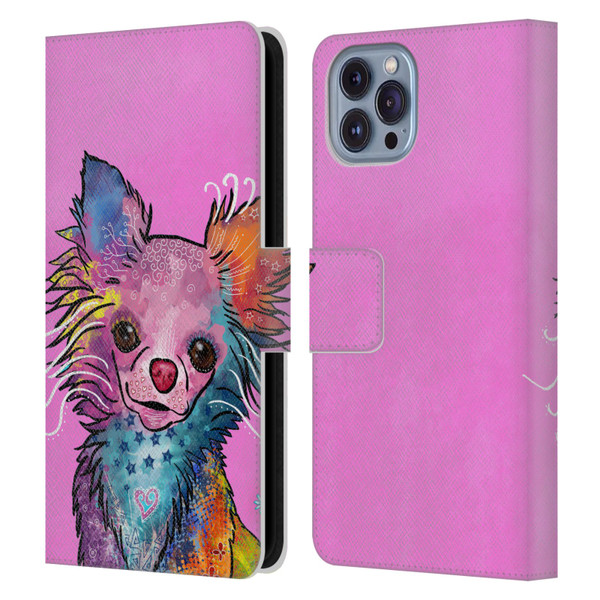 Duirwaigh Animals Chihuahua Dog Leather Book Wallet Case Cover For Apple iPhone 14