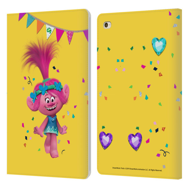 Trolls Graphics Poppy Leather Book Wallet Case Cover For Apple iPad mini 4