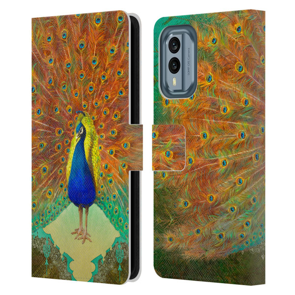 Duirwaigh Animals Peacock Leather Book Wallet Case Cover For Nokia X30