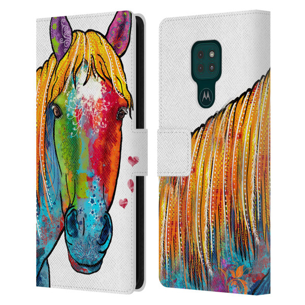 Duirwaigh Animals Horse Leather Book Wallet Case Cover For Motorola Moto G9 Play