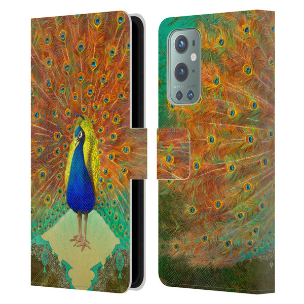 Duirwaigh Animals Peacock Leather Book Wallet Case Cover For OnePlus 9