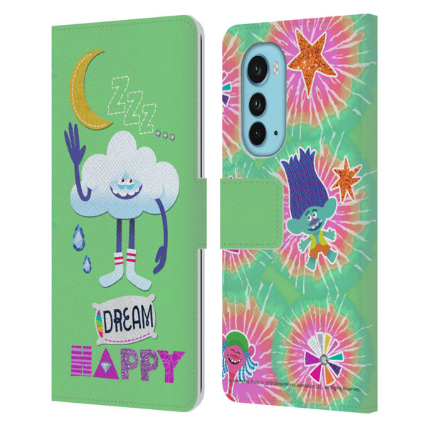 Trolls Graphics Dream Happy Cloud Leather Book Wallet Case Cover For Motorola Edge (2022)