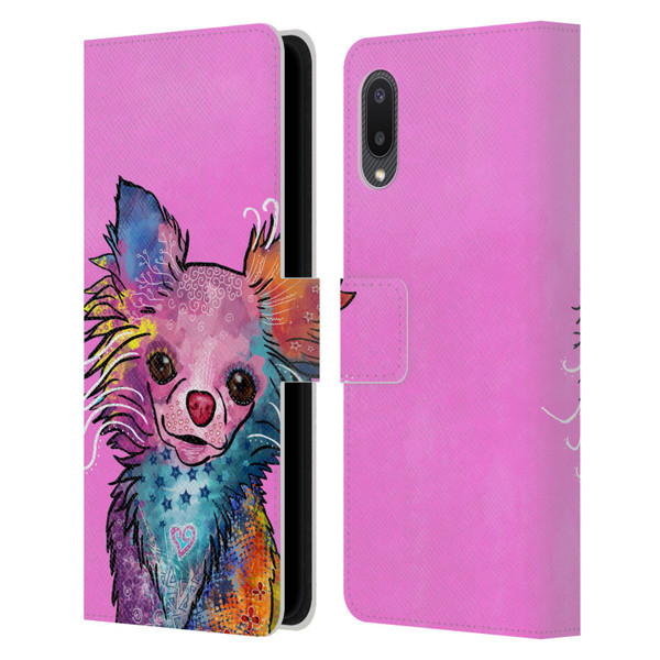 Duirwaigh Animals Chihuahua Dog Leather Book Wallet Case Cover For Samsung Galaxy A02/M02 (2021)