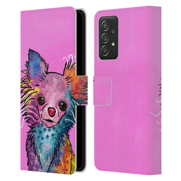 Duirwaigh Animals Chihuahua Dog Leather Book Wallet Case Cover For Samsung Galaxy A52 / A52s / 5G (2021)