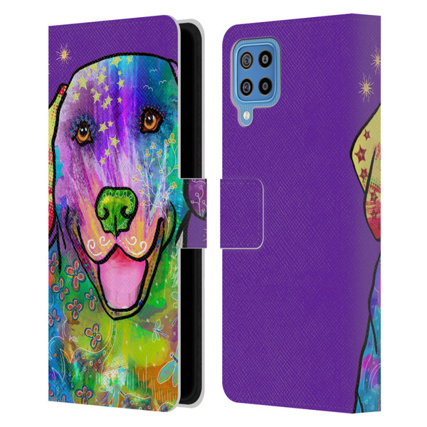 Duirwaigh Animals Golden Retriever Dog Leather Book Wallet Case Cover For Samsung Galaxy F22 (2021)