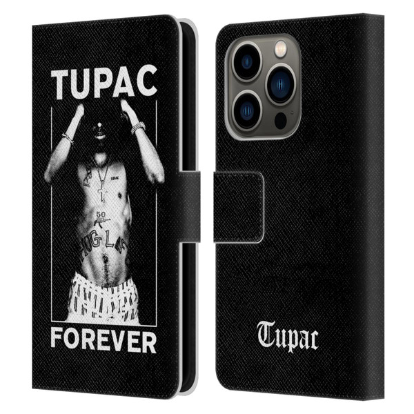 Tupac Shakur Key Art Forever Leather Book Wallet Case Cover For Apple iPhone 14 Pro