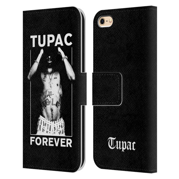 Tupac Shakur Key Art Forever Leather Book Wallet Case Cover For Apple iPhone 6 / iPhone 6s