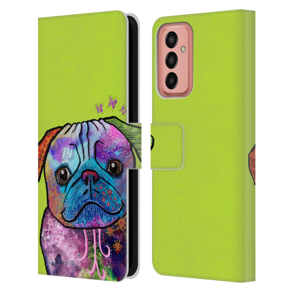 Duirwaigh Animals Pug Dog Leather Book Wallet Case Cover For Samsung Galaxy M13 (2022)