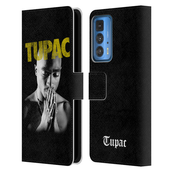 Tupac Shakur Key Art Golden Leather Book Wallet Case Cover For Motorola Edge 20 Pro