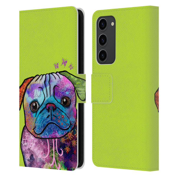 Duirwaigh Animals Pug Dog Leather Book Wallet Case Cover For Samsung Galaxy S23+ 5G