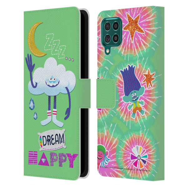 Trolls Graphics Dream Happy Cloud Leather Book Wallet Case Cover For Samsung Galaxy F62 (2021)