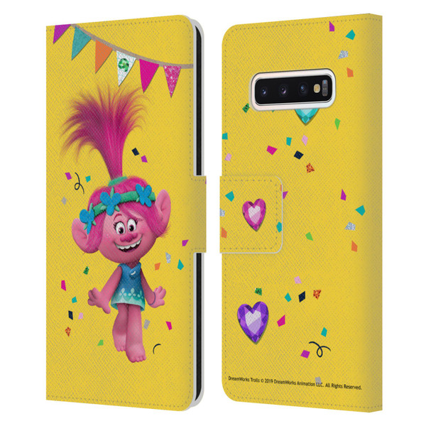 Trolls Graphics Poppy Leather Book Wallet Case Cover For Samsung Galaxy S10