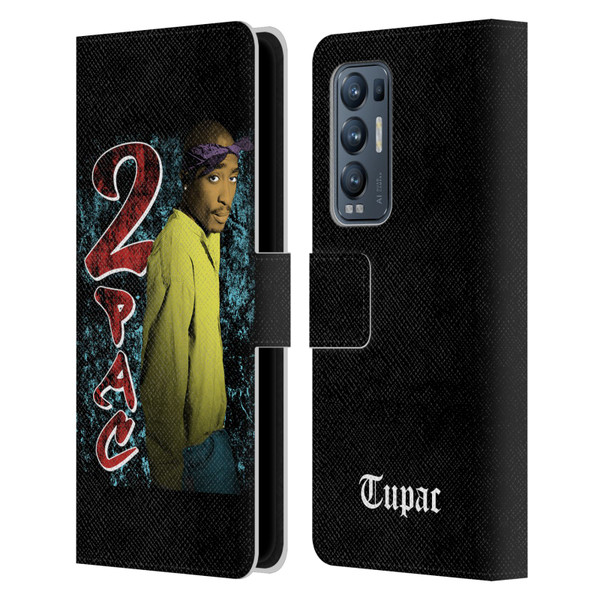Tupac Shakur Key Art Vintage Leather Book Wallet Case Cover For OPPO Find X3 Neo / Reno5 Pro+ 5G