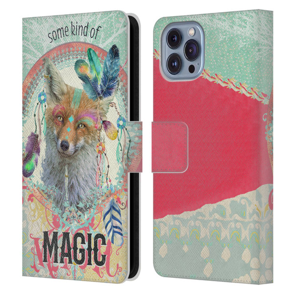 Duirwaigh Boho Animals Fox Leather Book Wallet Case Cover For Apple iPhone 14